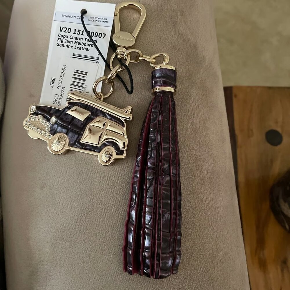 NWT Brahmin Copa Charm Tassel